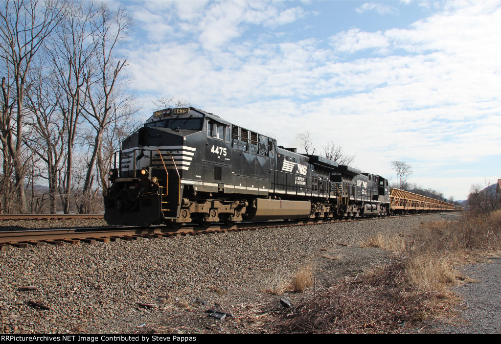 NS 4475 and 4684 on the siding with train 94X